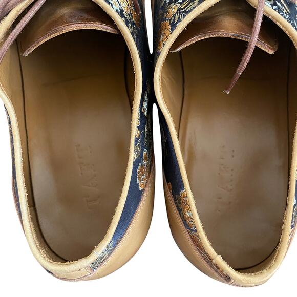 Taft Jack Mens Dress Shoe Eden Size 43.5 EU 10.5 US Leather Handmade Floral - Picture 6 of 8